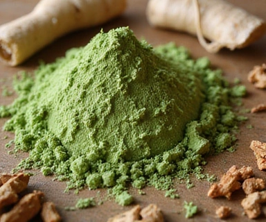 Energizing plant ingredients like ginseng or matcha