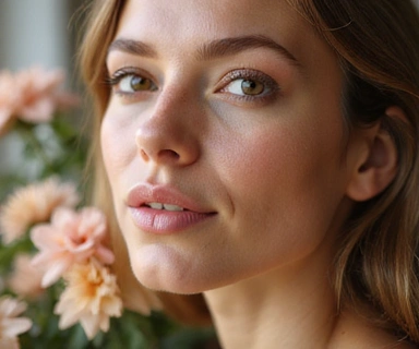 Radiant woman with glowing skin symbolizing women's beauty